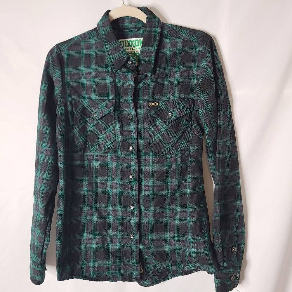 Dixxon Flannel Co McCaffrey Form and Function Green and Black Plaid‎ Womens sz M